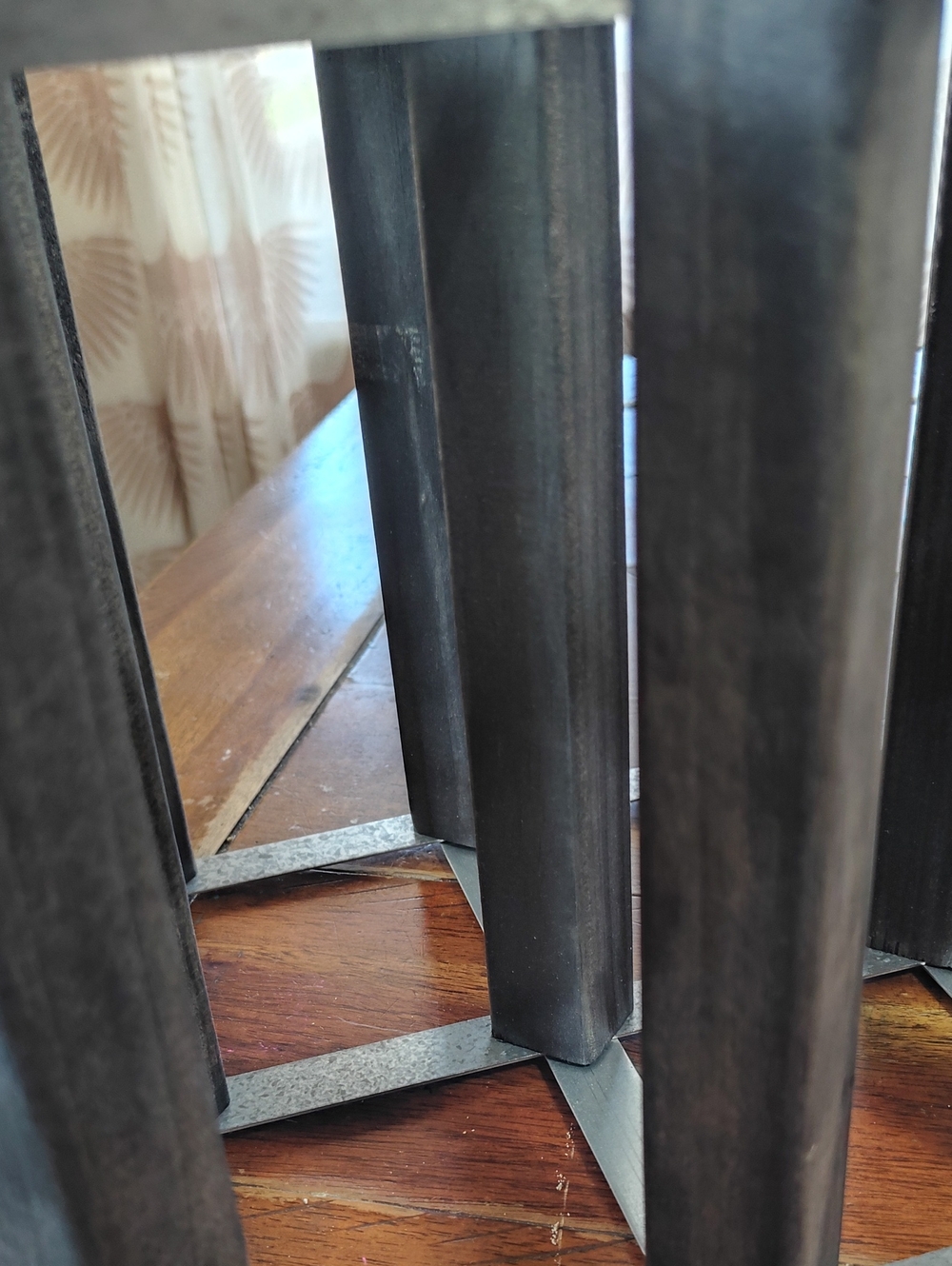 Large Rustic Black and Silver Wine Rack - Picture 3 of 6